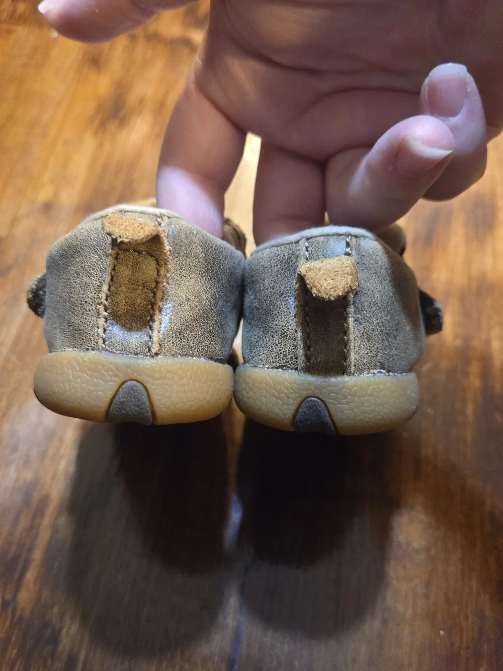 Twisted X Leopard Infant Baby Shoes Size 2M Moc Leather Upper Western Cowboy